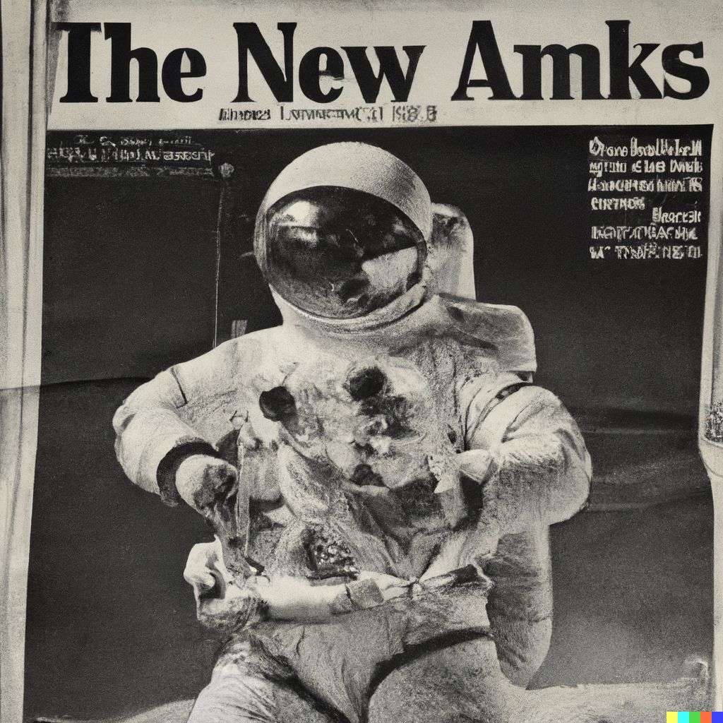 an astronaut, front page of The New York Times, 1960